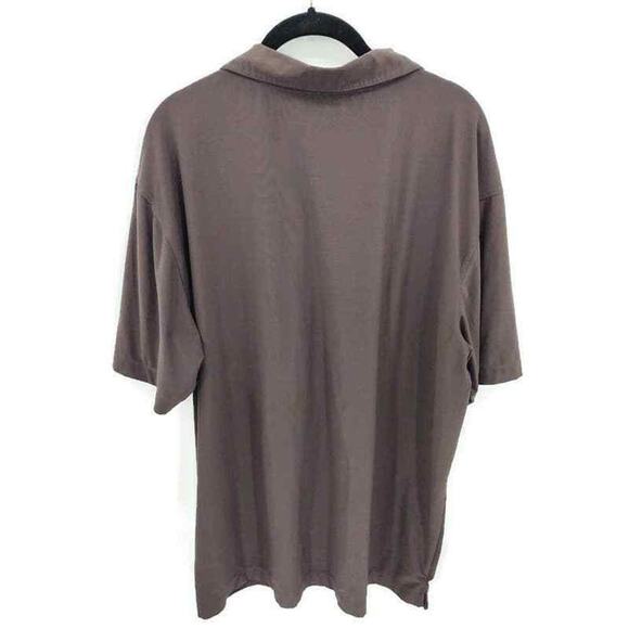 Nike Dri- Fit Golf brown subtle argyle print polo shirt in size large - Picture 2 of 5